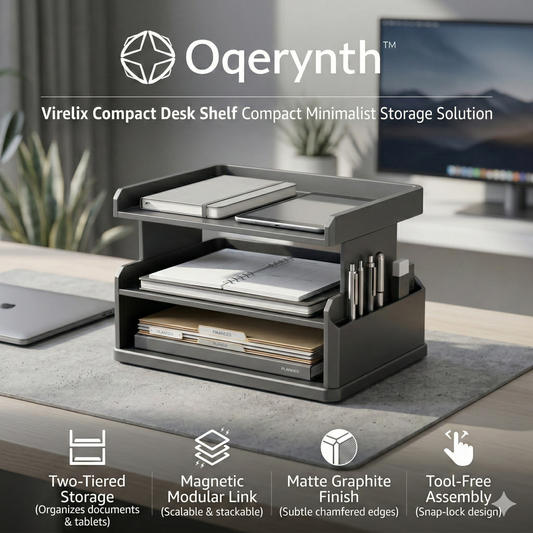 Oqerynth™ Virelix Compact Minimalist Desk Shelf